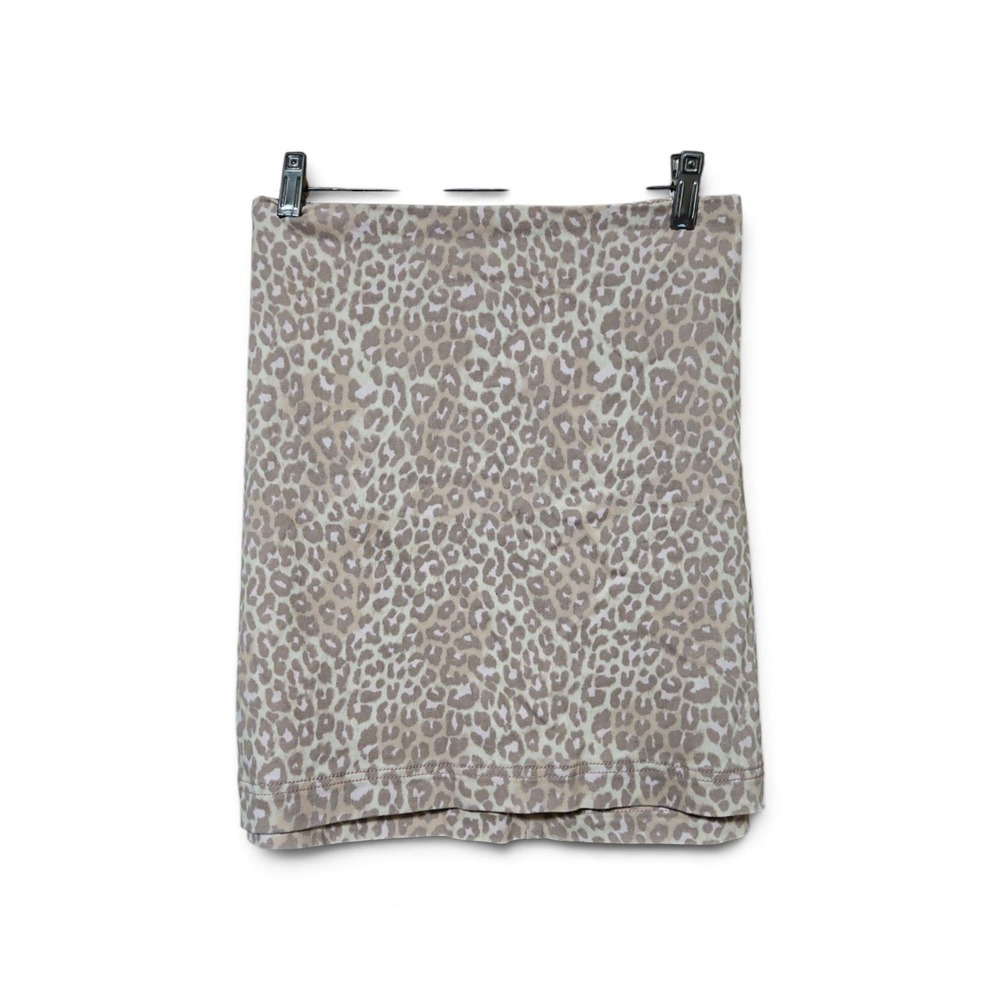 Wild Fable Tan Leopard Print Mini Skirt High Waisted Animal Print Back Zip Skirt